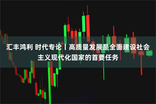 汇丰鸿利 时代专论丨高质量发展是全面建设社会主义现代化国家的首要任务